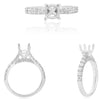 ESTATE .55CT DIAMOND 14KT WHITE GOLD 3D ROUND 4 PRONG SEMI MOUNT ENGAGEMENT RING