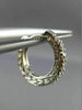 ESTATE .35CT DIAMOND 18KT WHITE GOLD 3D FILIGREE HUGGIE HOOP EARRINGS 2mm #25538