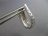 WIDE .97CT DIAMOND 14KT WHITE GOLD 3D 2 ROW ROUND FILIGREE HOOP HANGING EARRINGS
