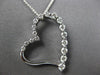 .46CT DIAMOND 18K WHITE GOLD GRADUATING JOURNEY OPEN HEART LOVE FLOATING PENDANT