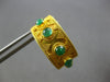 LARGE 2.21CT AAA EMERALD 18KT YELLOW GOLD 5 STONE FILIGREE GREECE EARRINGS 28195