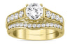 1.75CT DIAMOND 14K YELLOW GOLD SOLITAIRE ENGAGEMENT WEDDING ANNIVERSARY RING SET