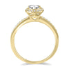 .46CT DIAMOND 14KT YELLOW GOLD ROUND CLASSIC 6 PRONG BEZEL HALO ENGAGEMENT RING