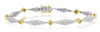 1.09CT WHITE & FANCY YELLOW DIAMOND 14KT 2 TONE GOLD GEOMETRICAL TENNIS BRACELET