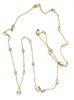 ESTATE 1.57CT DIAMOND 18KT 2 TONE GOLD 3D CLASSIC BY THE YARD FUN NECKLACE