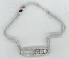 .72CT DIAMOND 18KT WHITE GOLD 3D PAST PRESENT FUTURE ADJUSTABLE FLOATINGBRACELET