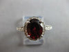 2.10CT DIAMOND & AAA RHODOLITE 14KT WHITE GOLD OVAL & ROUND HALO ENGAGEMENT RING