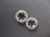 ESTATE .54CT DIAMOND 18KT WHITE GOLD 3D CLASSIC ROUND EARRING JACKETS