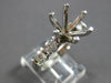 LARGE .72CT DIAMOND 18KT WHITE GOLD 3D 6 PRONG SEMI MOUNT ENGAGEMENT RING #27793