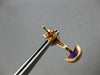 2.57CT DIAMOND & AAA AMETHYST 14K ROSE GOLD MOON SHAPE TRILLION HANGING EARRINGS