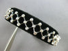 ESTATE .52CT DIAMOND 14K WHITE GOLD BEZEL ETOILE CRISS CROSS FUN TENNIS BRACELET