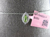 .16CT DIAMOND & AAA PERIDOT 14KT WHITE GOLD MARQUISE SHAPE HALO FLOATING PENDANT