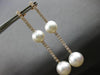 EXTRA LARGE 1.81CT DIAMOND & AAA SOUTH SEA PEARL 18KT ROSE GOLD HANGING EARRINGS