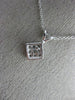 ESTATE .20CT DIAMOND 14K WHITE GOLD 3D CLASSIC INVISIBLE SQUARE FLOATING PENDANT