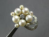 ANTIQUE LARGE OLD MINE DIAMOND & AAA SOUTH SEA PEARL 14KT 2 TONE GOLD EARRINGS
