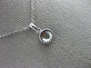 ESTATE SMALL .08CT DIAMOND 14KT WHITE GOLD 3D FILIGREE ROUND FLOATING PENDANT