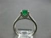 1.65CT DIAMOND & AAA EMERALD 18KT WHITE GOLD 3D CLASSIC SQUARE ENGAGEMENT RING