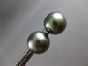 ESTATE LARGE AAA TAHITIAN PEARL 14KT WHITE GOLD 3D CLASSIC 9.5MM STUD EARRINGS