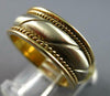 ESTATE WIDE 14K 2 TONE GOLD HANDCRAFTED MATTE AND SHINY WEDDING ANNIVERSARY RING