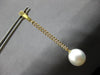 LARGE .63CT DIAMOND & AAA SOUTH SEA PEARL 18KT YELLOW GOLD BAR HANGING EARRINGS