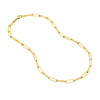 ESTATE LONG 14KT YELLOW GOLD 3D CLASSIC OVAL LINK FUN NECKLACE