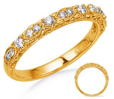 .23CT DIAMOND 14K YELLOW GOLD 3D FILIGREE MARQUISE SHAPE SEMI ETERNITY LOVE RING