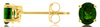 ESTATE .85CT AAA RUSSALITE 14KT YELLOW GOLD CLASSIC OVAL STUD EARRINGS