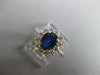 1.26CT DIAMOND & AAA SAPPHIRE 14K WHITE GOLD OVAL & ROUND FLOWER ENGAGEMENT RING
