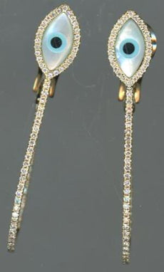 LARGE .75CT DIAMOND & AAA MOTHER OF PEARL 14K YELLOW GOLD 3D INSIDE OUT EARRINGS