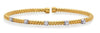 .20CT DIAMOND 14KT YELLOW & WHITE GOLD 3D ROUND 5 STONE ROPE FUN BANGLE BRACELET