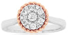 .30CT DIAMOND 14K WHITE & ROSE GOLD CLUSTER FLOWER ROPE LOVE FUN FRIENDSHIP RING