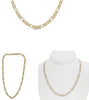 4.5CT DIAMOND 14KT YELLOW GOLD 3D ROUND CLASSIC FIGARO CHAIN UNISEX FUN NECKLACE
