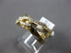 LARGE .69CT DIAMOND 14KT YELLOW GOLD 3D OVAL LINK CRISS CROSS INFINITY LOVE RING