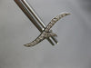 ESTATE .18CT DIAMOND 14KT WHITE GOLD 3D CLASSIC DOUBLE LEAF EAR CLIMBER EARRINGS