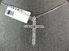 ESTATE .60CT DIAMOND 14KT WHITE GOLD 3D CLASSIC CROSS FLOATING PENDANT