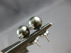 ESTATE .10CT DIAMOND & AAA TAHITIAN PEARL 14KT WHITE GOLD CLASSIC STUD EARRINGS