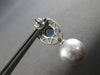 3.71CT DIAMOND & AAA BLUE TOPAZ & WHITE AGATE & PEARL 18K WHITE GOLD 3D EARRINGS