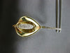 ESTATE .33CT DIAMOND 14K YELLOW GOLD 3D HANDCRAFTED LEAF HUGGIE HANGING EARRINGS