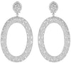 EXTRA LARGE 17.97CT DIAMOND 18KT WHITE GOLD MULTI SHAPE OVAL COCKTAIL EARRINGS