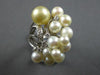 EXTRA LARGE DIAMOND & WHITE & GOLDEN SOUTH SEA PEARL 14KT WHITE GOLD RING #27761