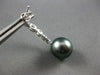.76CT DIAMOND & AAA TAHITIAN PEARL 14K WHITE GOLD ROUND JOURNEY HANGING EARRINGS