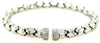 ESTATE .25CT DIAMOND 18KT WHITE GOLD 3D CLASSIC FLEXIBLE CUFF BANGLE BRACELET