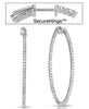 ESTATE LARGE 2.13CT DIAMOND 14KT WHITE GOLD 3D INSIDE OUT HOOP HANGING EARRINGS