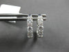 1.02CT DIAMOND 18KT WHITE GOLD 3D 3 STONE PAST PRESENT FUTURE LEVERBACK EARRINGS