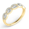 ESTATE .63CT DIAMOND 14KT YELLOW GOLD 3D CLASSIC FIVE STONE INFINITY LOVE RING