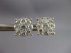 ESTATE LARGE 2.01CT DIAMOND 14KT YELLOW GOLD ROUND CLUSTER FLOWER STUD EARRINGS