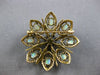 ANTIQUE LARGE AAA OPAL 14KT YELLOW GOLD FLOWER FILIGREE BROOCH PIN PENDANT 28133