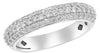 .55CT DIAMOND 14KT YELLOW GOLD CLASSIC ROUND 3 ROW PAVE WEDDING ANNIVERSARY RING