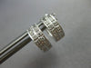 ESTATE .20CT DIAMOND 14KT WHITE GOLD 3D CLASSIC 2 ROW FILIGREE HUGGIE EARRINGS