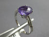 1.82CT DIAMOND & AAA AMETHYST 18KT WHITE GOLD OVAL & ROUND FRIENDSHIP LOVE RING